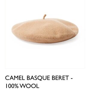 Camel Basque Beret - 100% wool